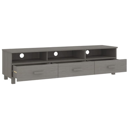 Tv-Meubel Hamar 58X40X40 Cm Massief Grenenhout Lichtgrijs