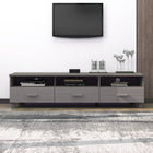 TV cabinet HAMAR 158x40x40 cm solid pine light grey