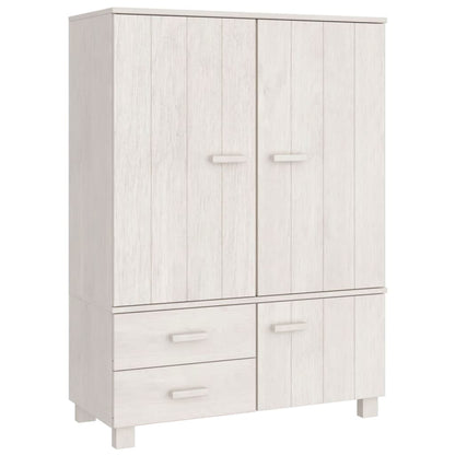 Kledingkast HAMAR 99x45x137 cm massief grenenhout wit