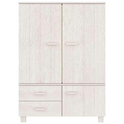 Kledingkast HAMAR 99x45x137 cm massief grenenhout wit