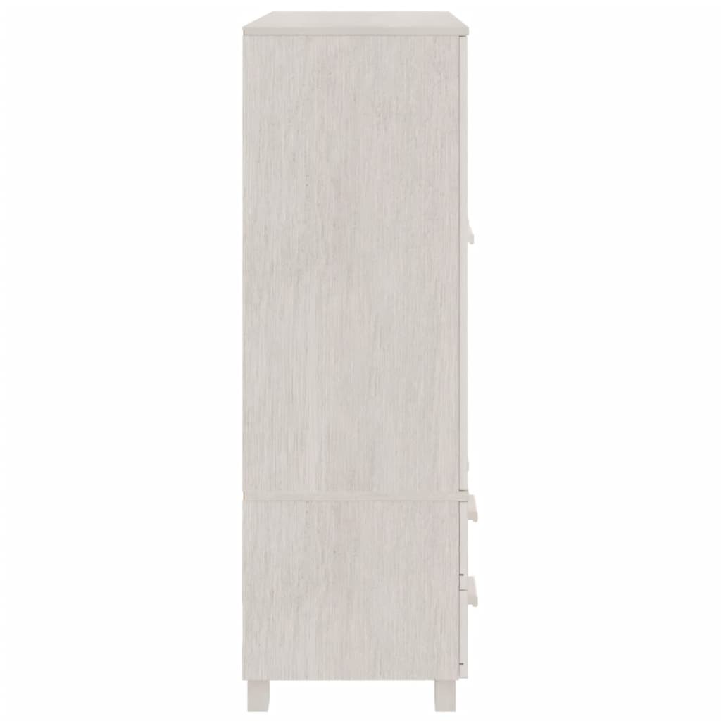 Kledingkast HAMAR 99x45x137 cm massief grenenhout wit