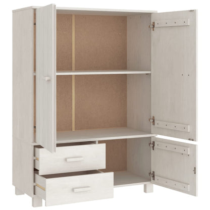 Kledingkast HAMAR 99x45x137 cm massief grenenhout wit