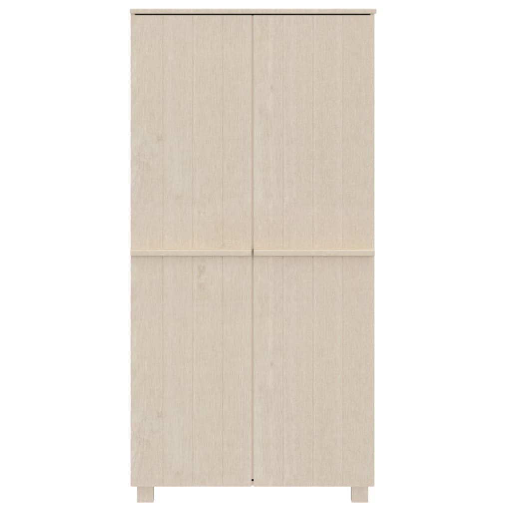 Kledingkast Hamar 89X50X180 Cm Massief Grenenhout Honing Bruin