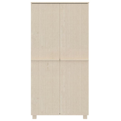 Kledingkast Hamar 89X50X180 Cm Massief Grenenhout Honing Bruin