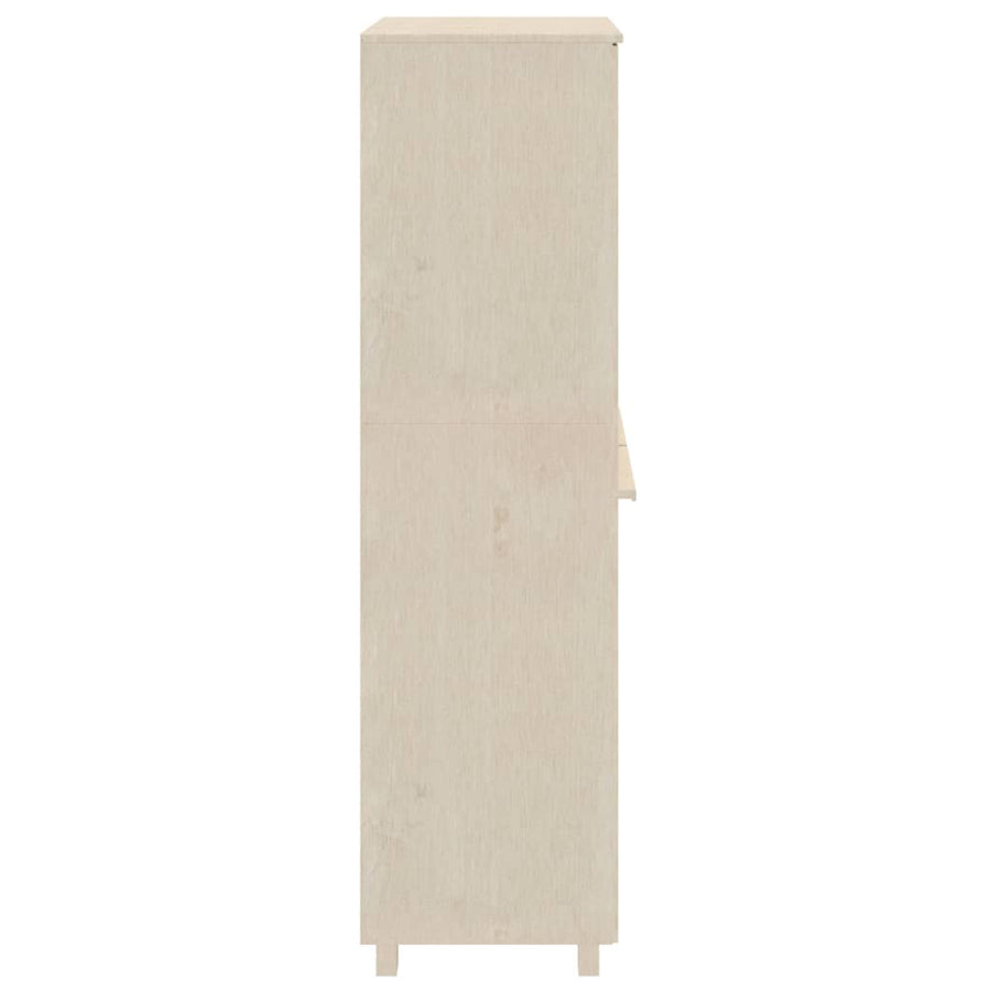 Kledingkast Hamar 89X50X180 Cm Massief Grenenhout Honing Bruin