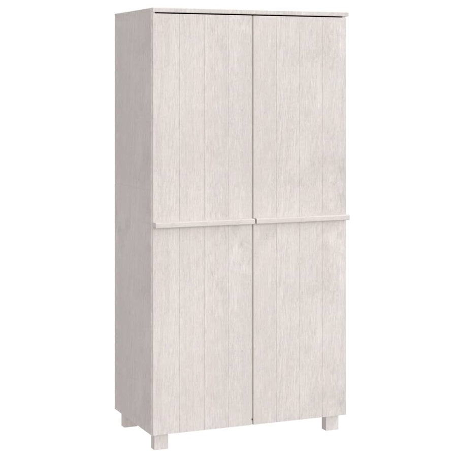 Kledingkast Hamar 89X50X180 Cm Massief Grenenhout Wit