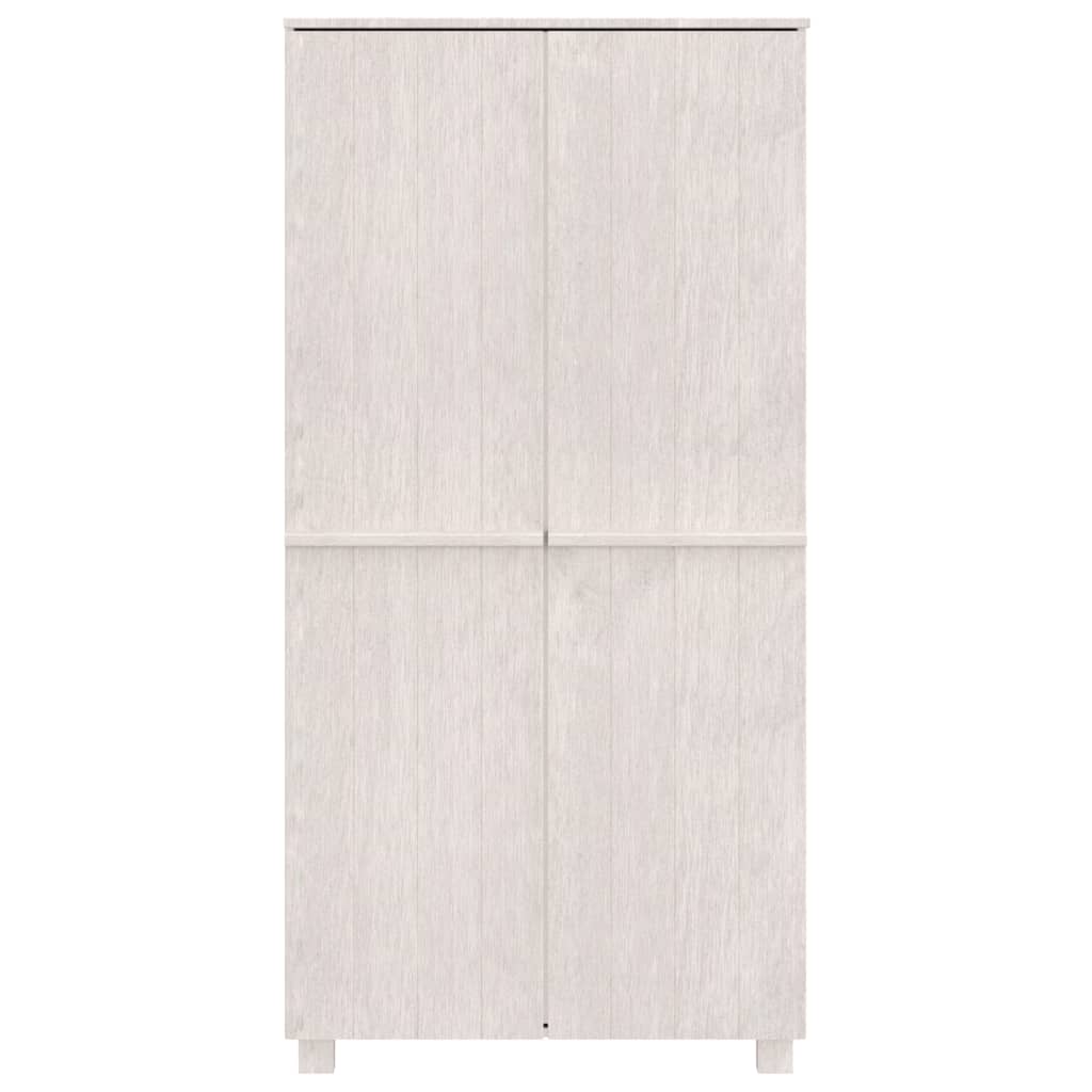 Kledingkast Hamar 89X50X180 Cm Massief Grenenhout Wit