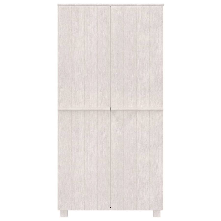 Kledingkast Hamar 89X50X180 Cm Massief Grenenhout Wit