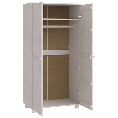 Kledingkast Hamar 89X50X180 Cm Massief Grenenhout Wit
