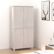Kledingkast 89x50x180 cm massief grenenhout wit