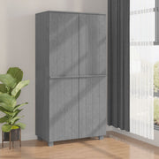 Wardrobe HAMAR 89x50x180 cm solid pine dark grey