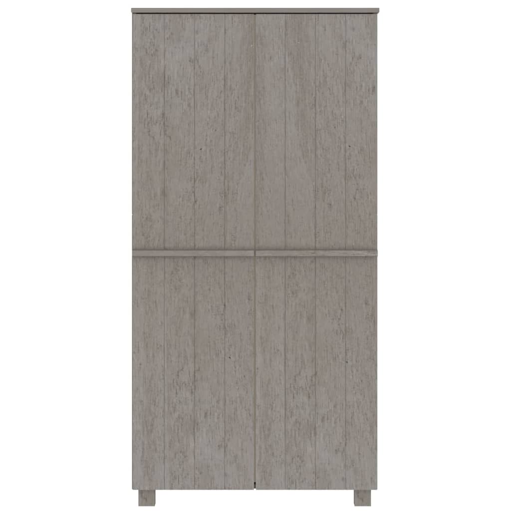 Kledingkast HAMAR 89x50x180 cm massief grenenhout lichtgrijs