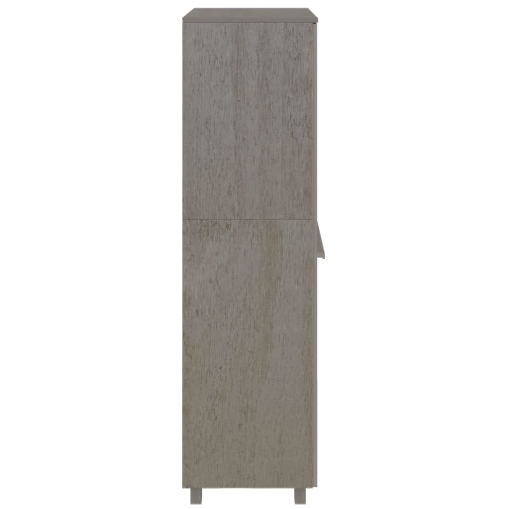 Kledingkast HAMAR 89x50x180 cm massief grenenhout lichtgrijs