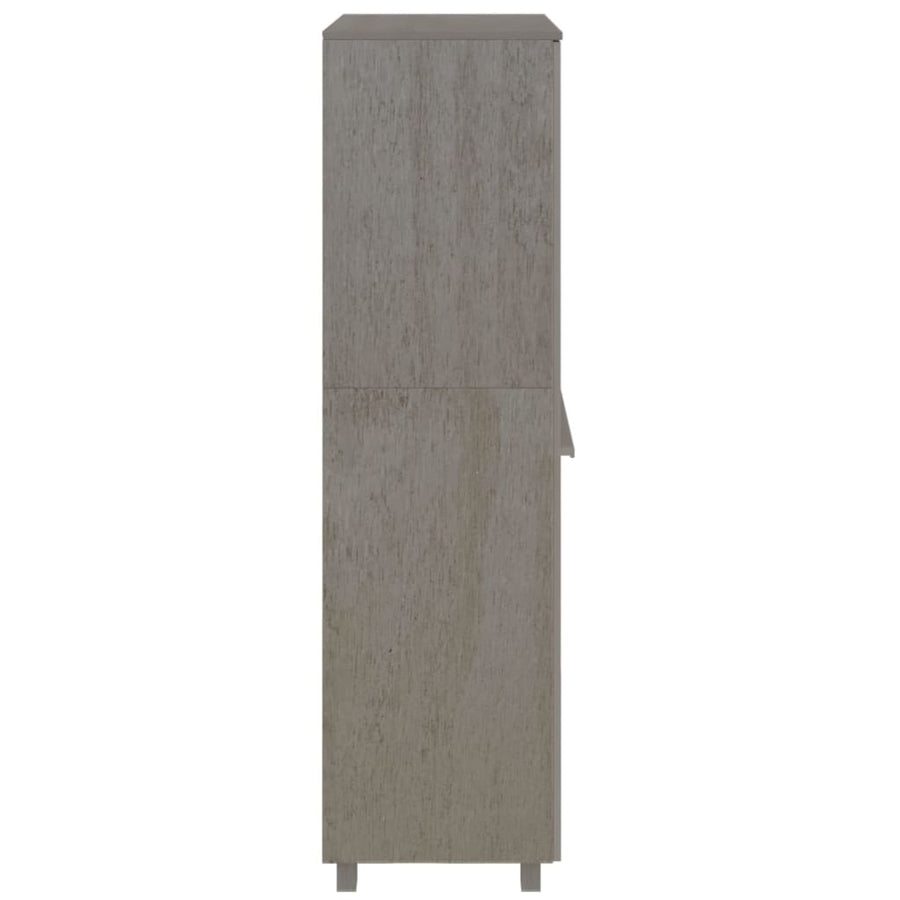 Kledingkast HAMAR 89x50x180 cm massief grenenhout lichtgrijs
