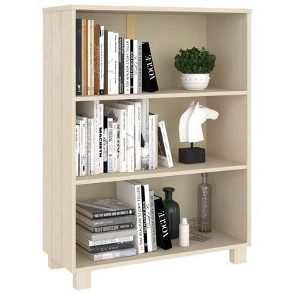 Boekenkast Hamar 85X35X2 Cm Massief Grenenhout Honingbruin