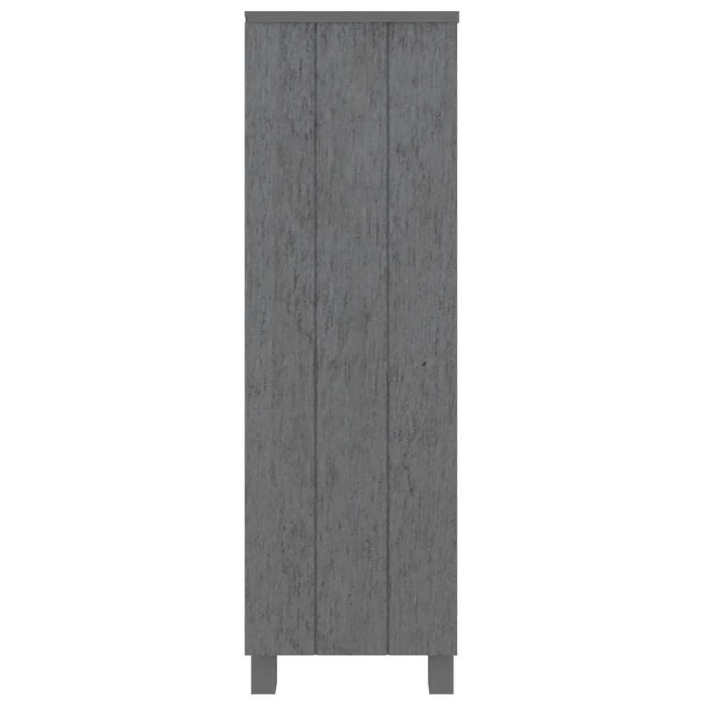 Boekenkast Hamar 85X35X2 Cm Massief Grenenhout Donkergrijs