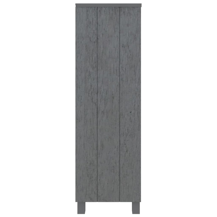 Boekenkast Hamar 85X35X2 Cm Massief Grenenhout Donkergrijs