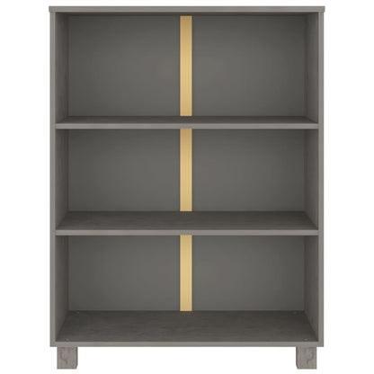 Boekenkast Hamar 85X35X2 Cm Massief Grenenhout Lichtgrijs