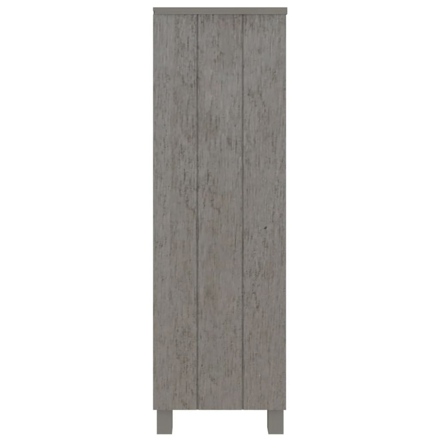 Boekenkast Hamar 85X35X2 Cm Massief Grenenhout Lichtgrijs