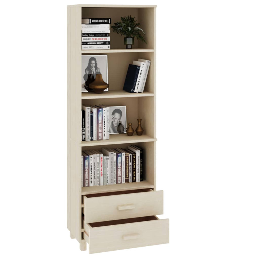 Hoge Kast Hamar 60X35X80 Cm Massief Grenenhout Honingbruin
