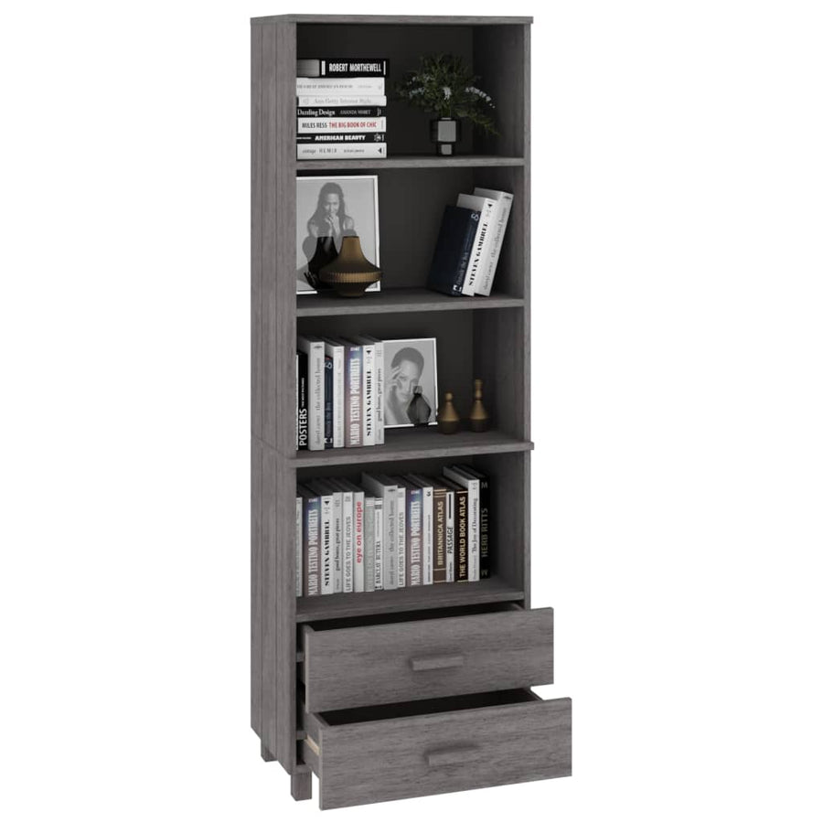 Hoge Kast Hamar 60X35X80 Cm Massief Grenenhout Lichtgrijs