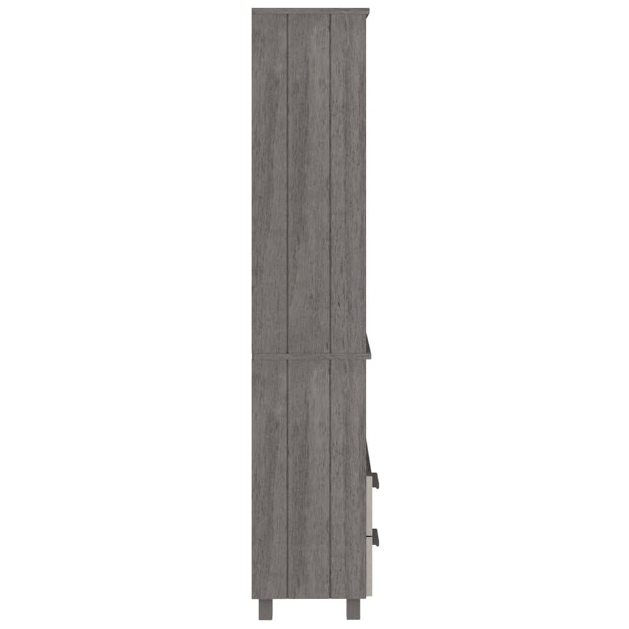 Hoge Kast Hamar 60X35X80 Cm Massief Grenenhout Lichtgrijs