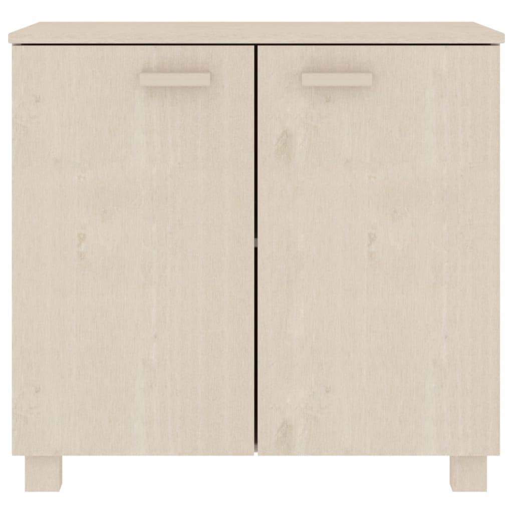 Dressoir Hamar 85X35X80 Cm Massief Grenenhout Honingbruin