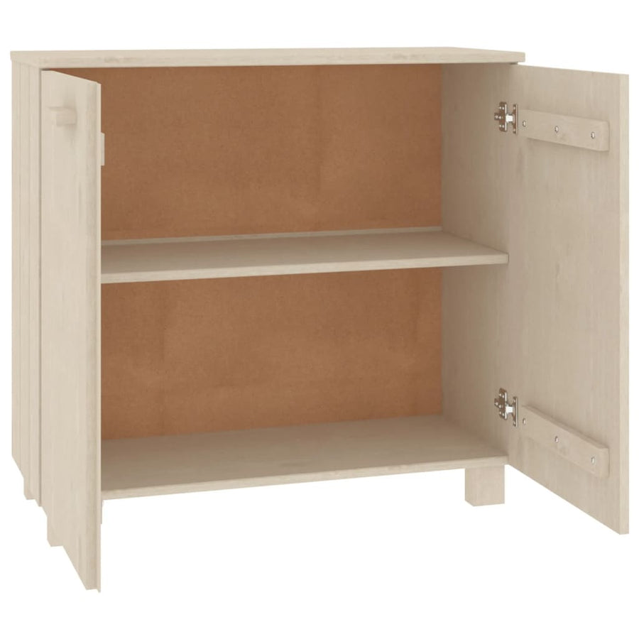 Dressoir Hamar 85X35X80 Cm Massief Grenenhout Honingbruin