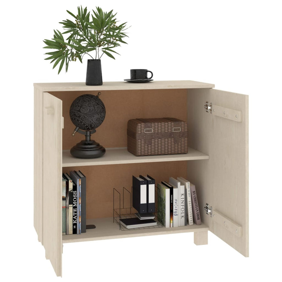 Dressoir Hamar 85X35X80 Cm Massief Grenenhout Honingbruin