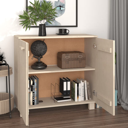 Dressoir Hamar 85X35X80 Cm Massief Grenenhout Honingbruin