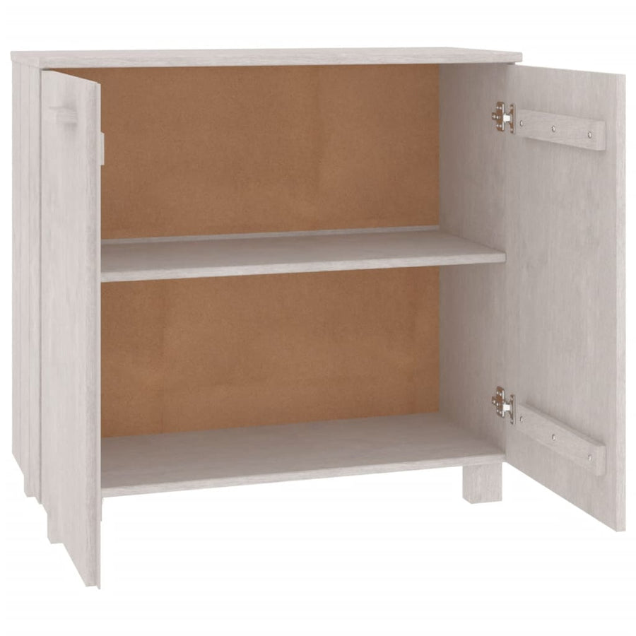 Dressoir Hamar 85X35X80 Cm Massief Grenenhout Wit