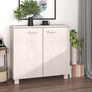 Dressoir massief grenenhout 85x35x80 cm wit