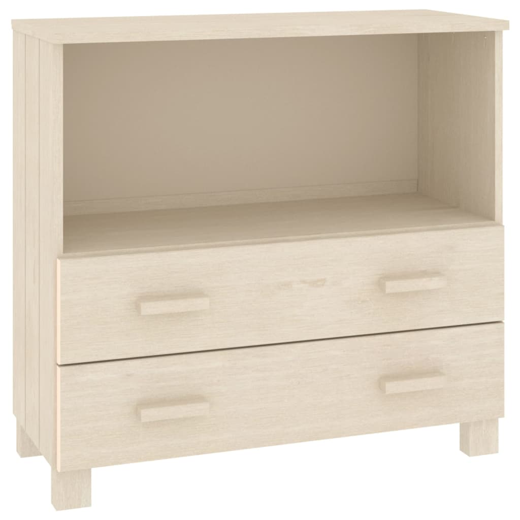 Dressoir Hamar 85X35X80 Cm Massief Grenenhout Honingbruin