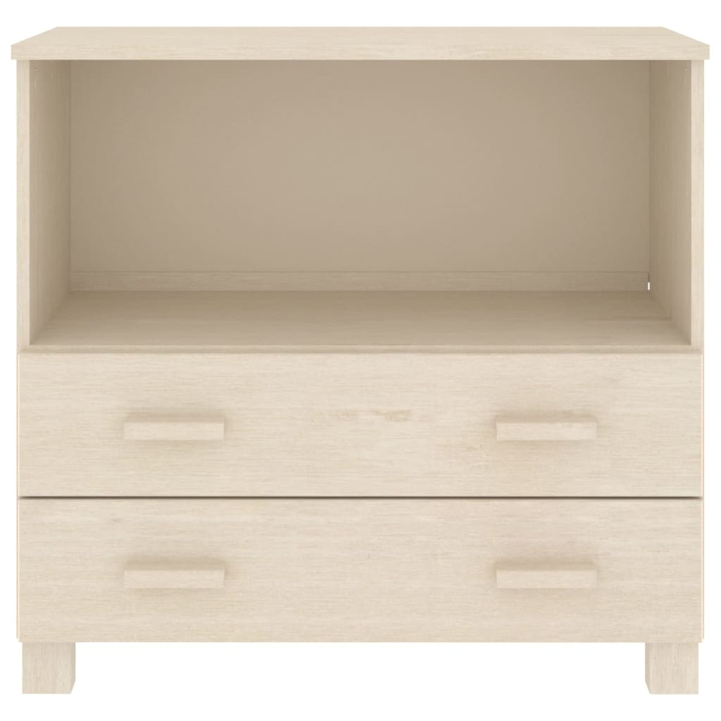 Dressoir Hamar 85X35X80 Cm Massief Grenenhout Honingbruin