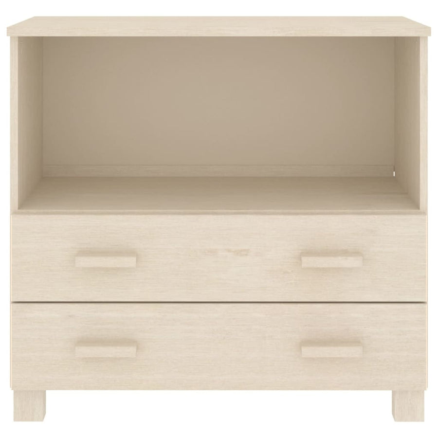 Dressoir Hamar 85X35X80 Cm Massief Grenenhout Honingbruin