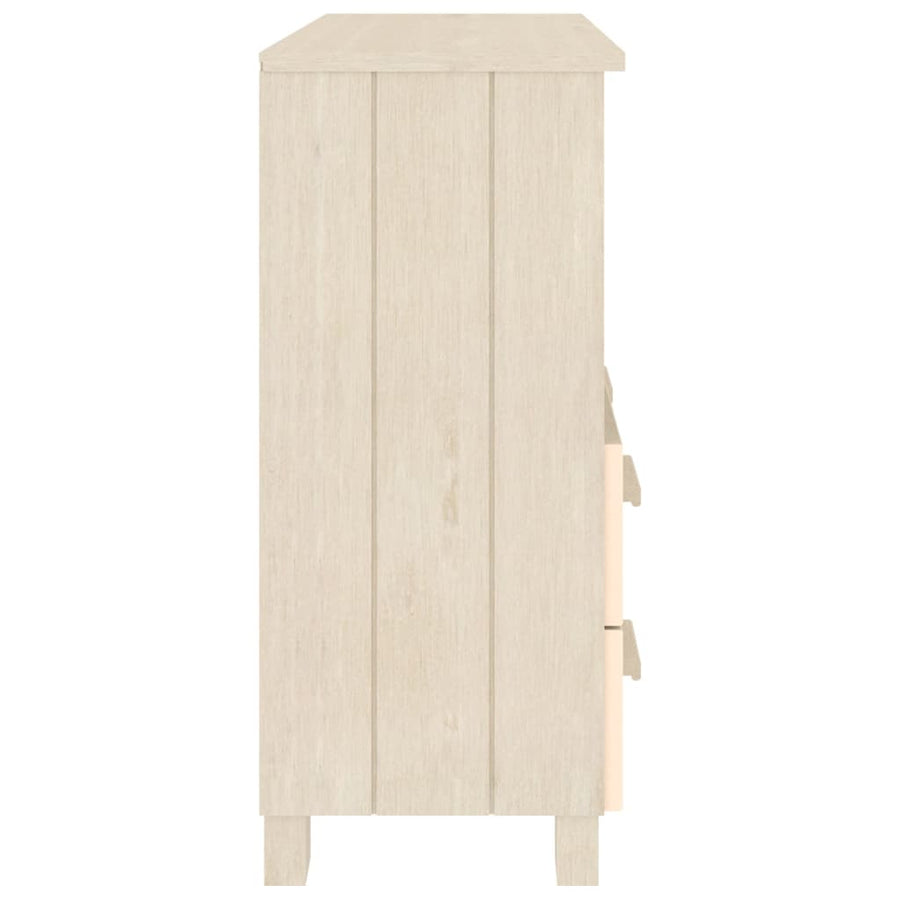 Dressoir Hamar 85X35X80 Cm Massief Grenenhout Honingbruin
