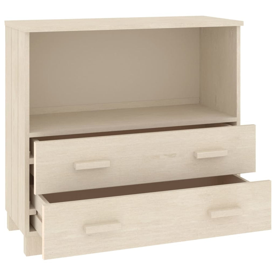 Dressoir Hamar 85X35X80 Cm Massief Grenenhout Honingbruin