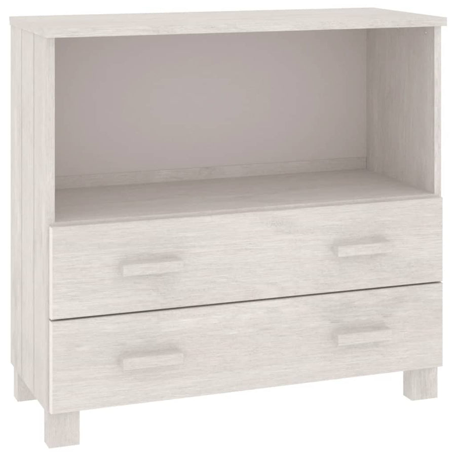 Dressoir Hamar 85X35X80 Cm Massief Grenenhout Wit