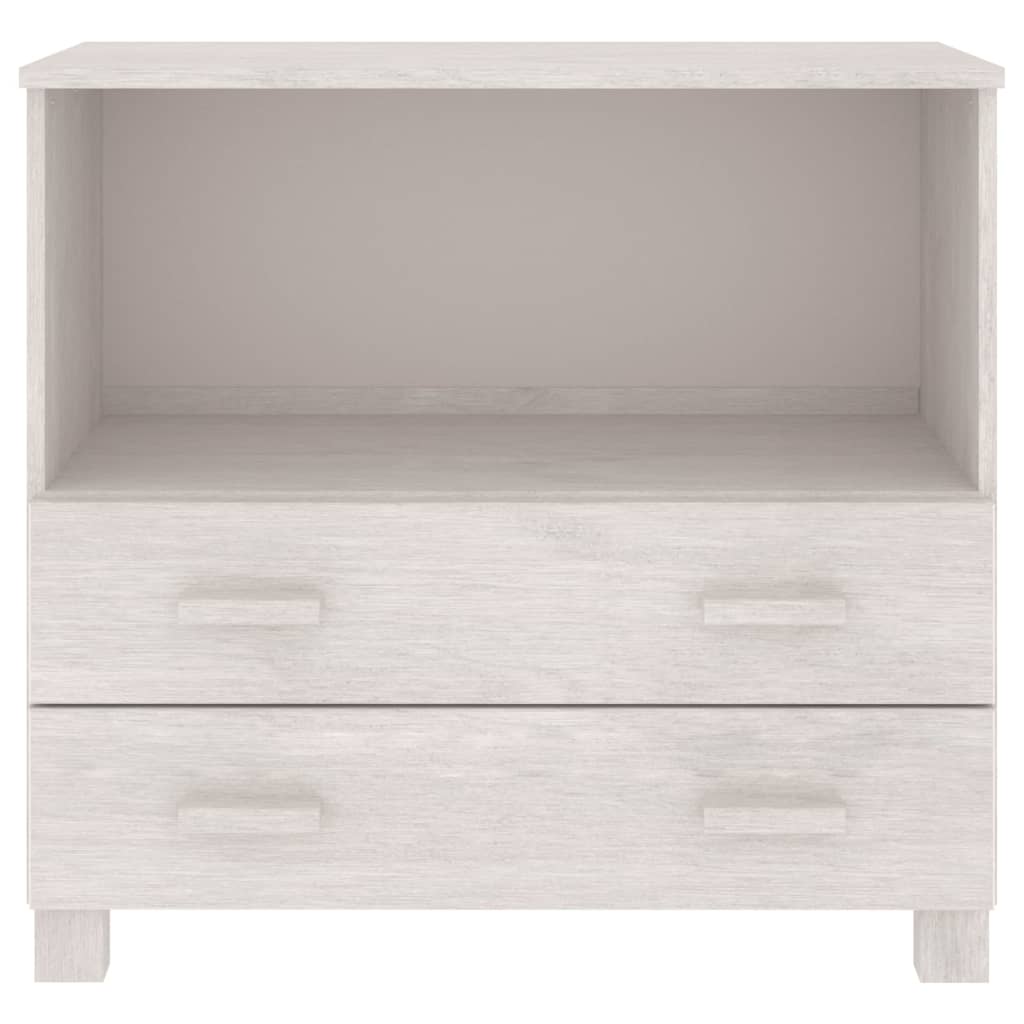 Dressoir Hamar 85X35X80 Cm Massief Grenenhout Wit