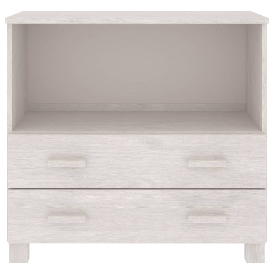 Dressoir Hamar 85X35X80 Cm Massief Grenenhout Wit