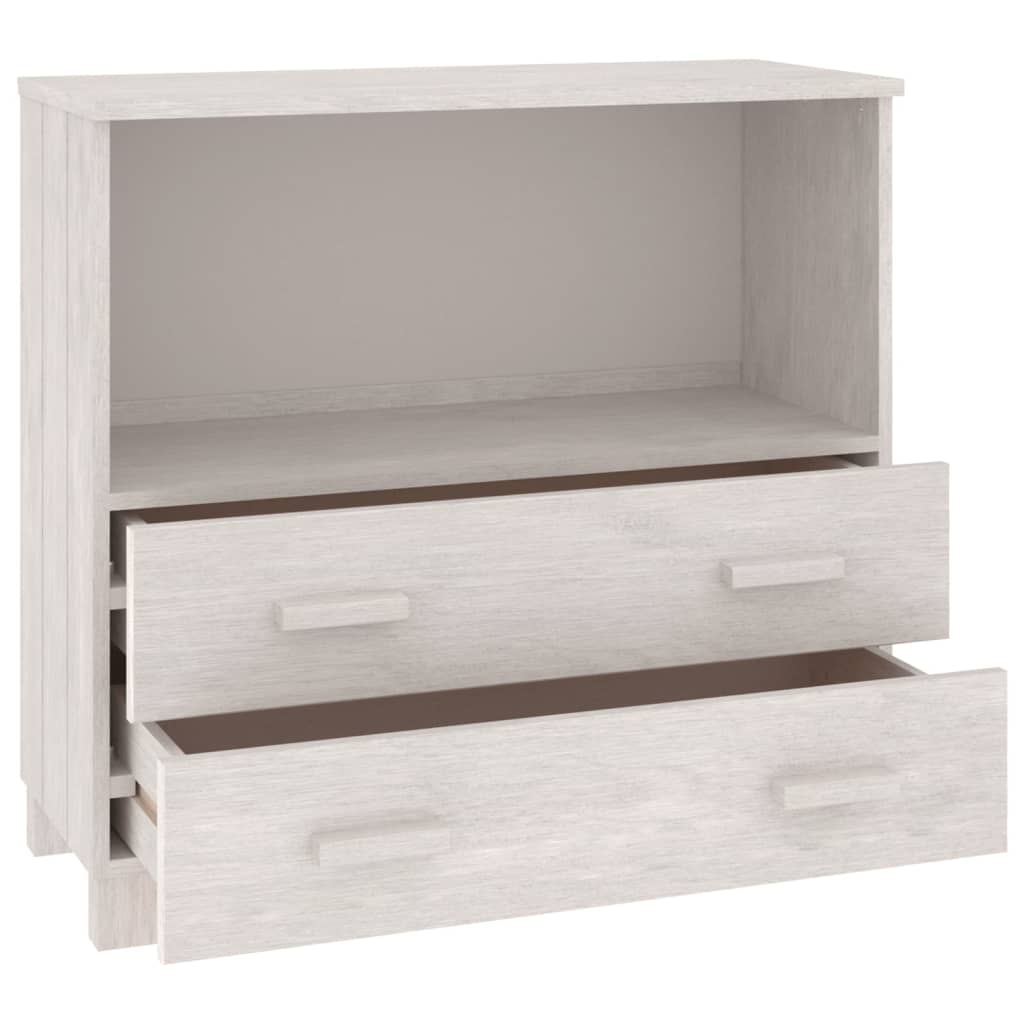 Dressoir Hamar 85X35X80 Cm Massief Grenenhout Wit