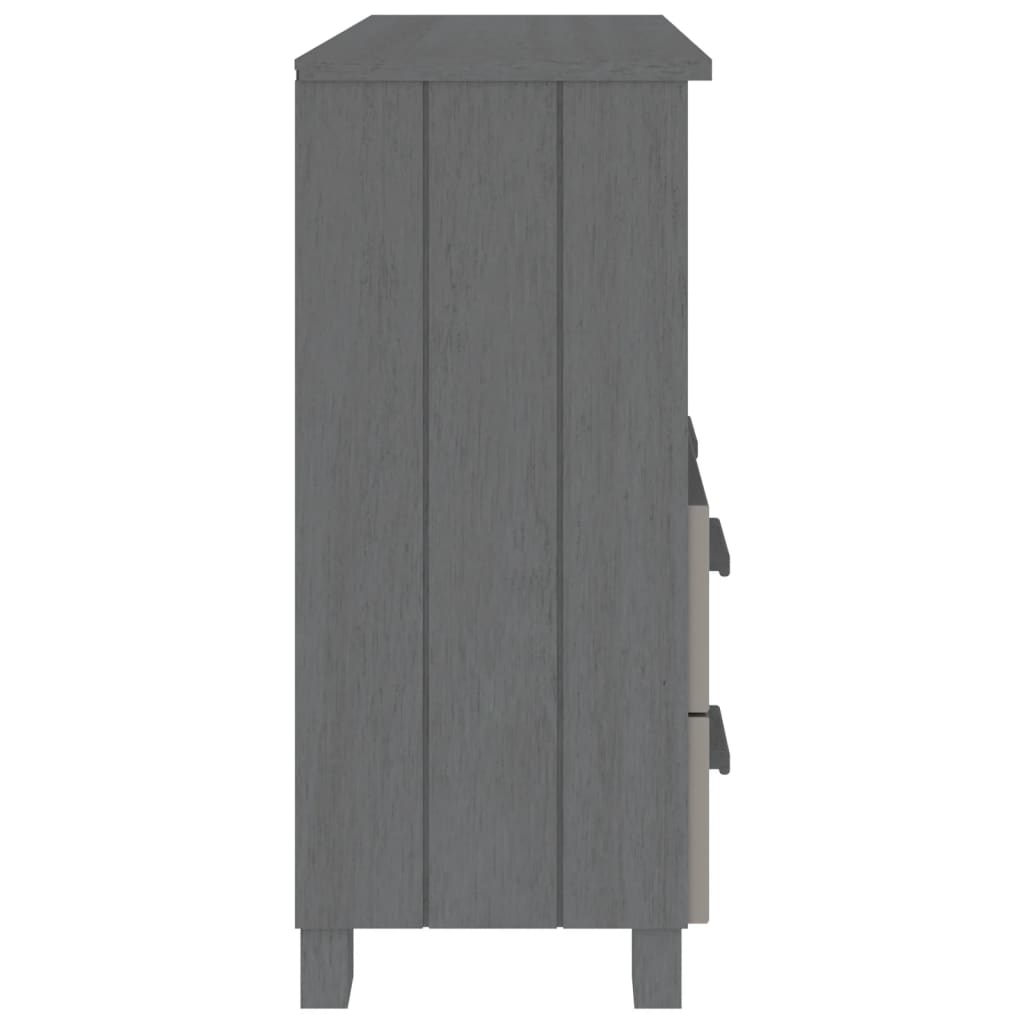 Dressoir Hamar 85X35X80 Cm Massief Grenenhout Donkergrijs