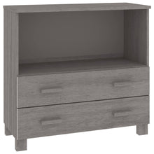 Dressoir Hamar 85X35X80 Cm Massief Grenenhout Lichtgrijs