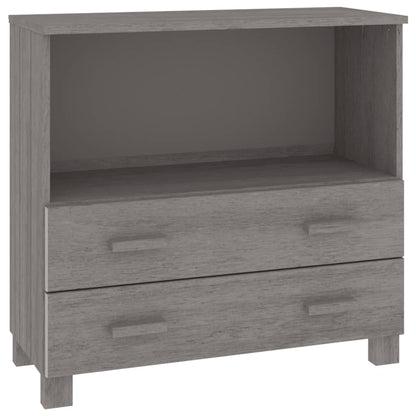 Dressoir Hamar 85X35X80 Cm Massief Grenenhout Lichtgrijs