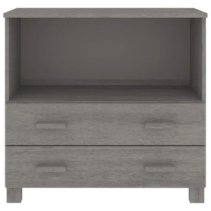 Dressoir Hamar 85X35X80 Cm Massief Grenenhout Lichtgrijs