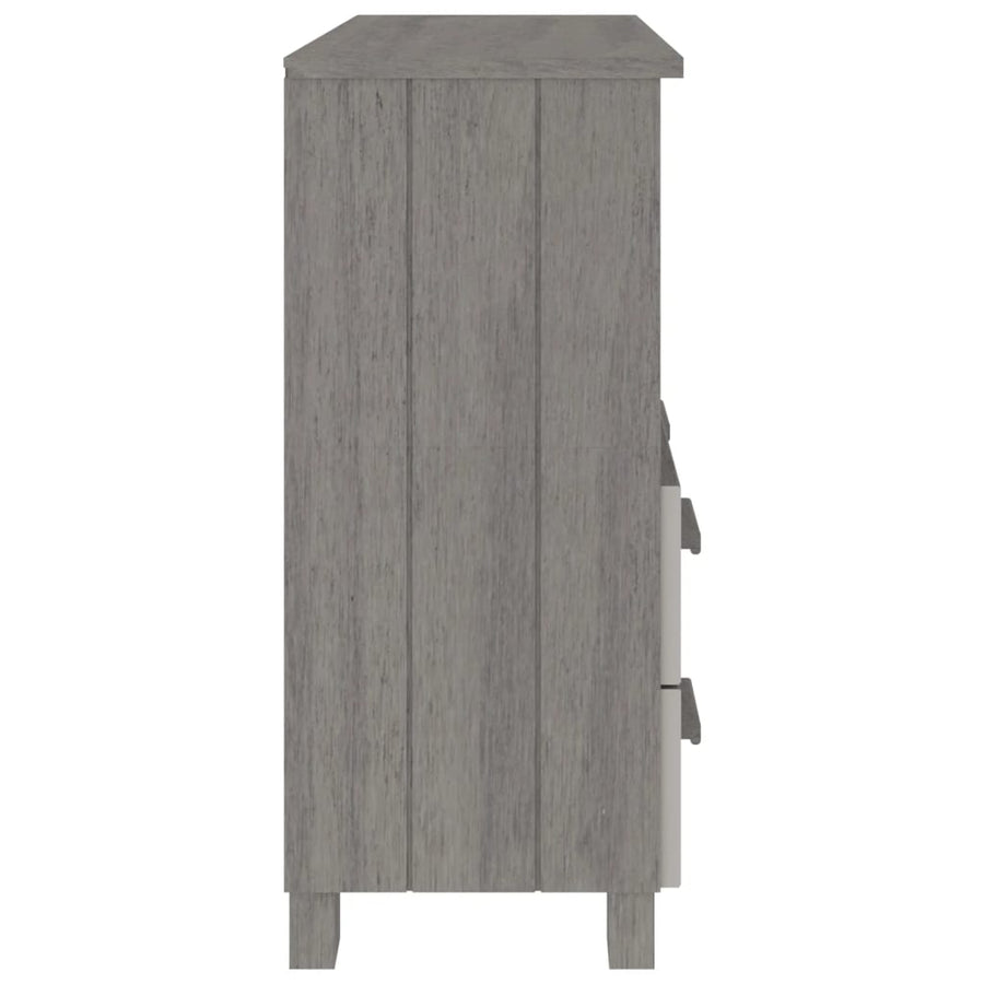 Dressoir Hamar 85X35X80 Cm Massief Grenenhout Lichtgrijs