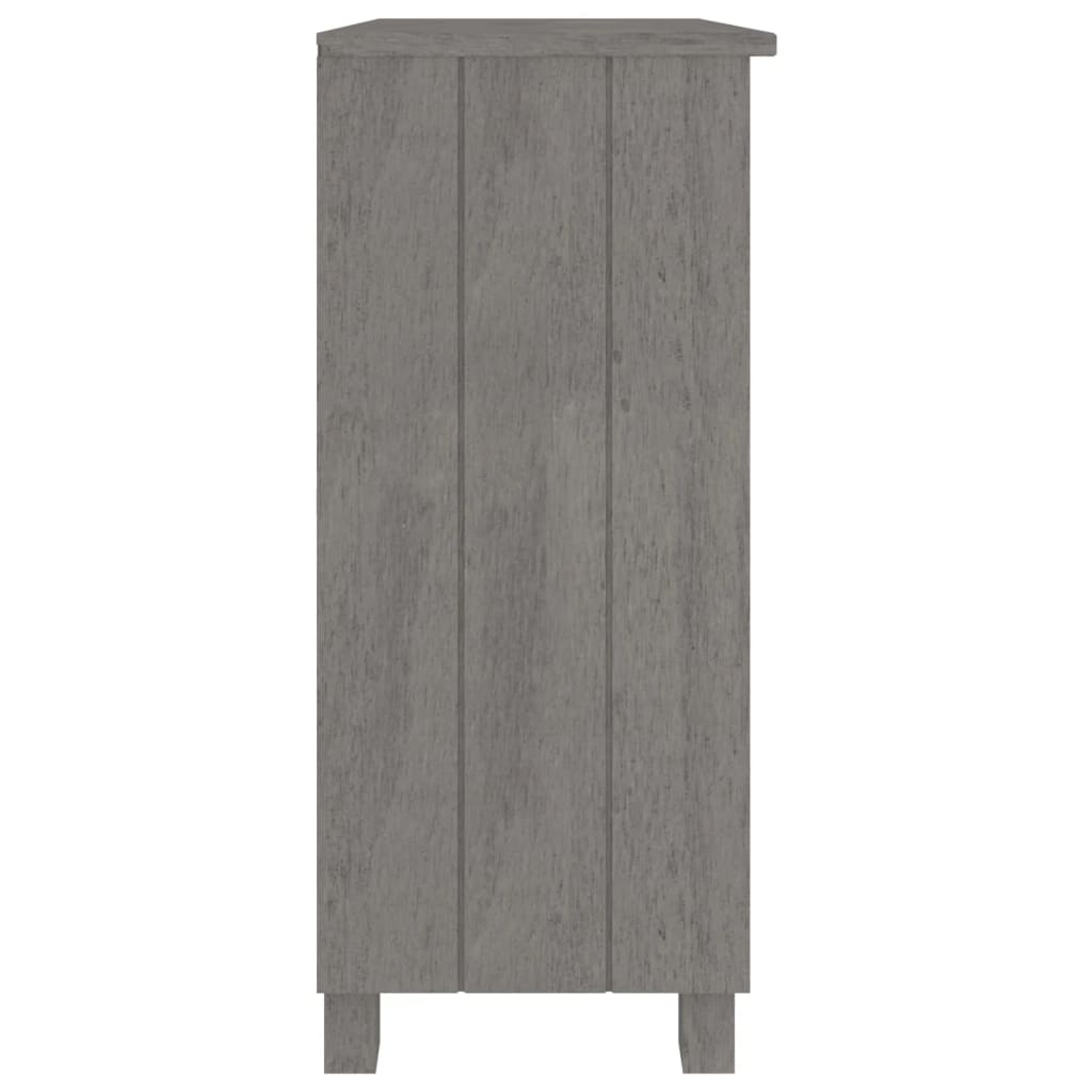Dressoir Hamar 85X35X80 Cm Massief Grenenhout Lichtgrijs