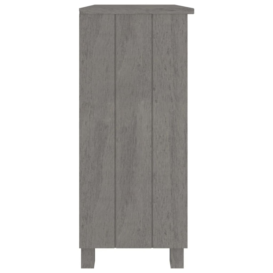 Dressoir Hamar 85X35X80 Cm Massief Grenenhout Lichtgrijs