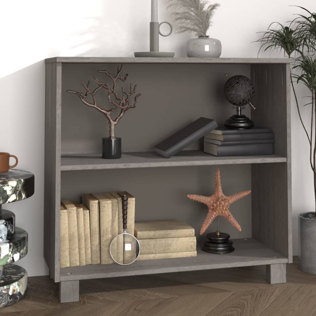 Dressoir Hamar 85X35X80 Cm Massief Grenenhout Lichtgrijs