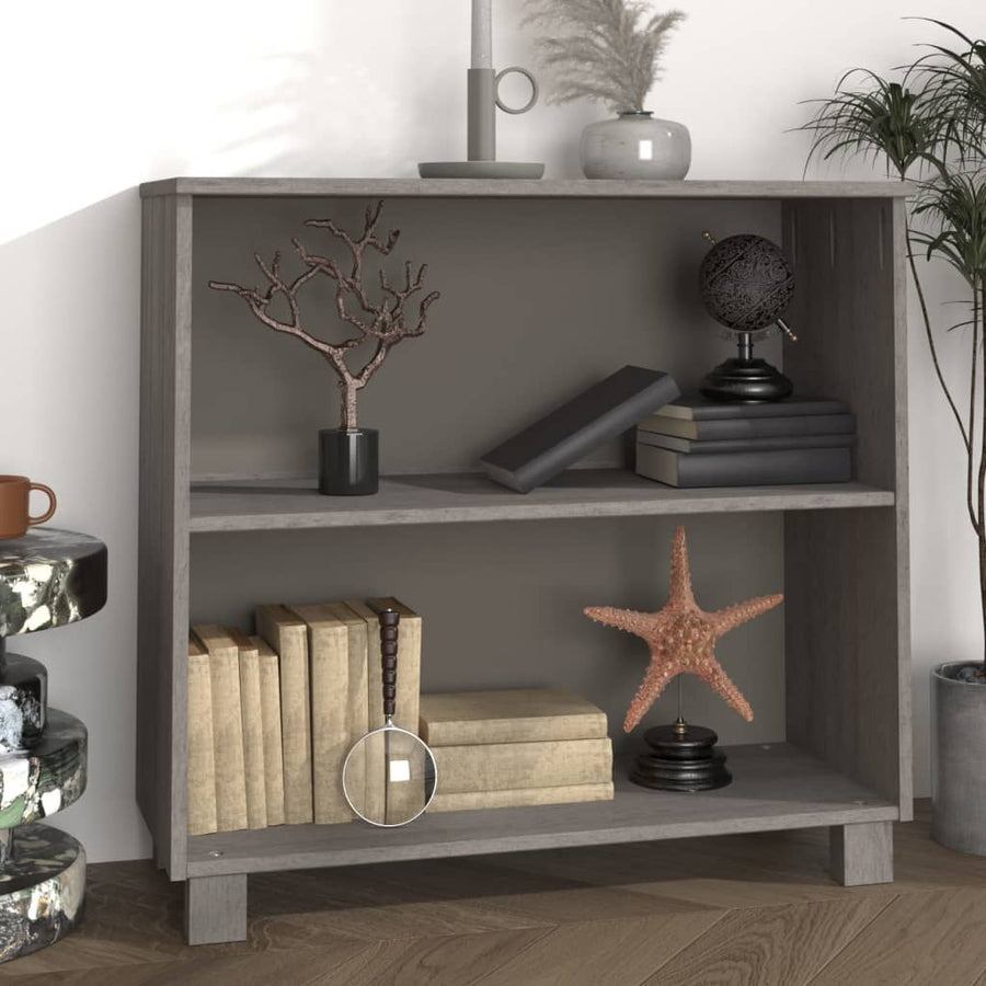 Dressoir Hamar 85X35X80 Cm Massief Grenenhout Lichtgrijs